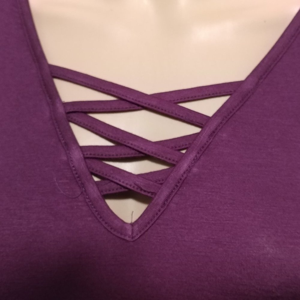 NWT Women's Long Sleeve Eggplant Top